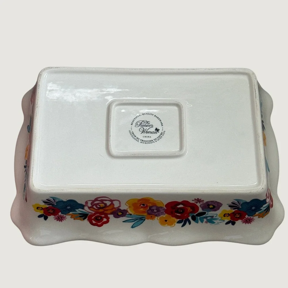 Pioneer Woman Flea Market Floral Rectangular 2.3 Quart Baking Dish